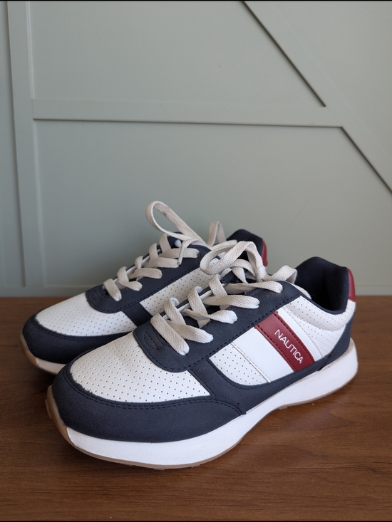 Nautica Other - Nautica Kids White and Navy Lace-Up Sneakers